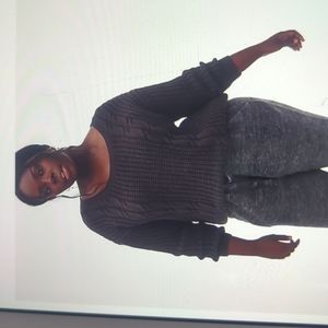Torrid Chunky Pullover Tie Back Drop Shoulder Sweater Size 0